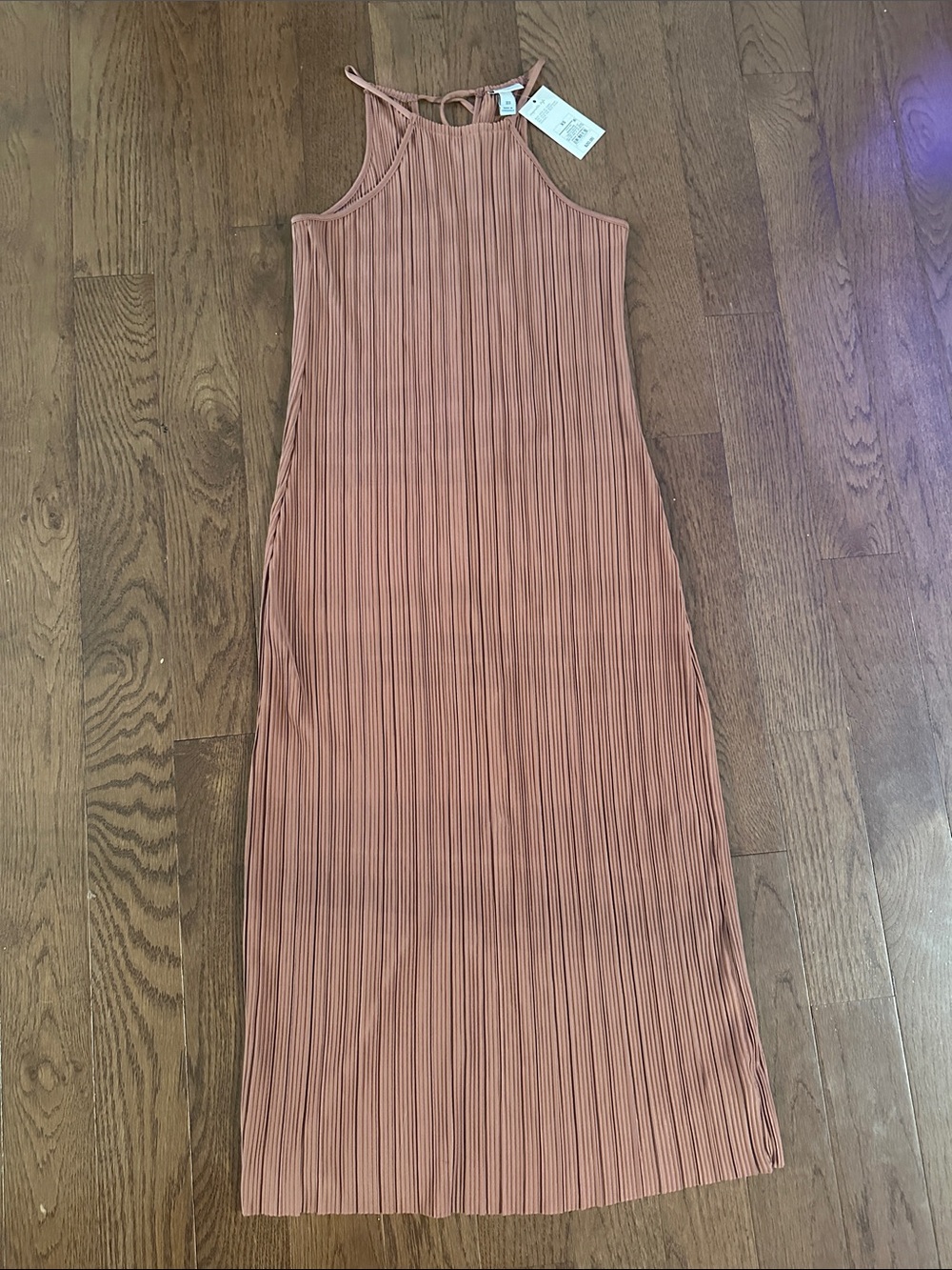 a new day Pleated Maxi Dress in Dusty Mauve